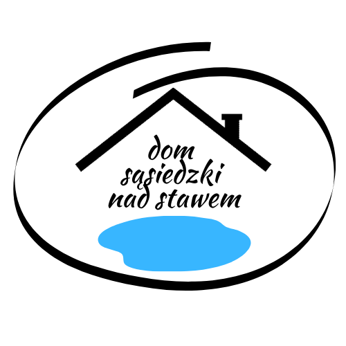logotyp domu sąsiedzkiego nad stawem